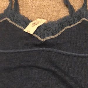 Tank top Navy blue with lace